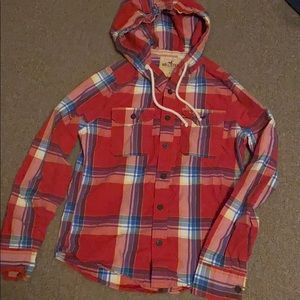 Hollister button up hoodie